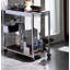 Lisses Chrome Finish Serving Cart
