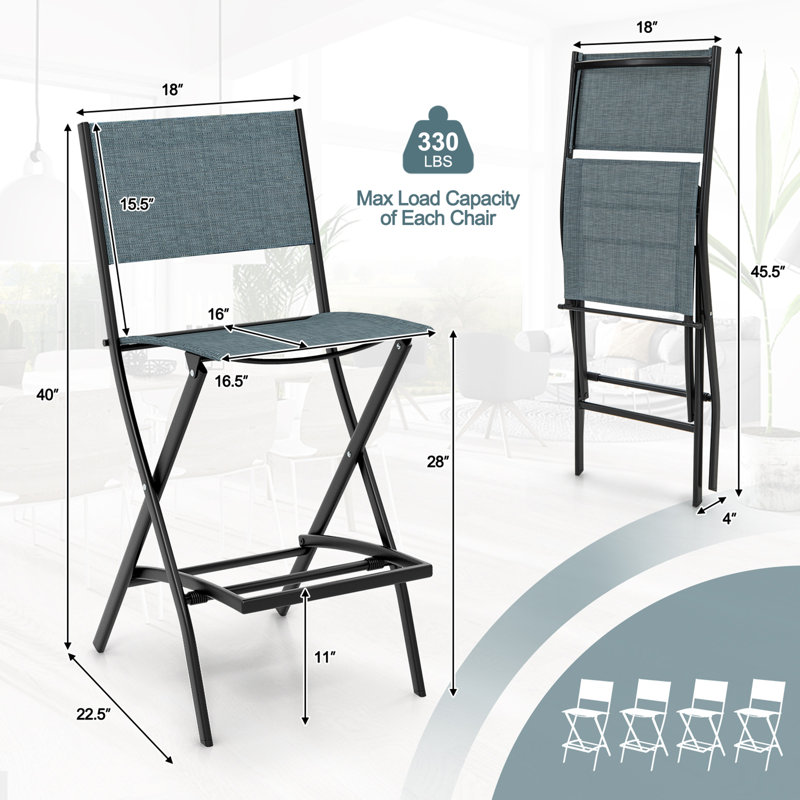 Tabouret de bar 28 po Westlyn, Bleu