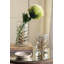 Bougeoir votif traditionnel en verre transparent avec motif floral vert et or pour table et foyer