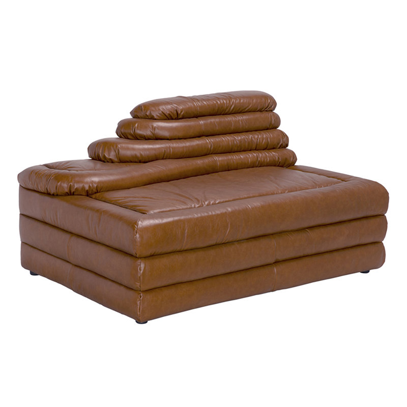 Bandera Sofa, Cl, Roche Tan Leather, Left Hand Facing