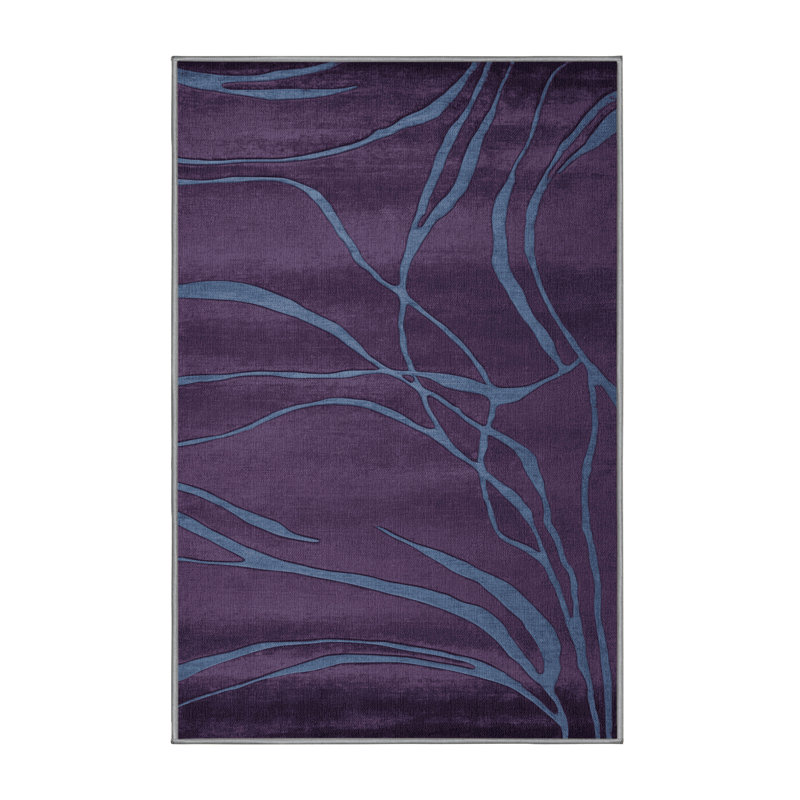 Tapis mauve lavable à la machine, Rectangle 4pi x 6 pi
