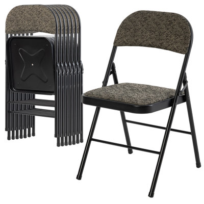 Fabric Padded Folding Chair, Upholstered Stackable Folding Chair Set