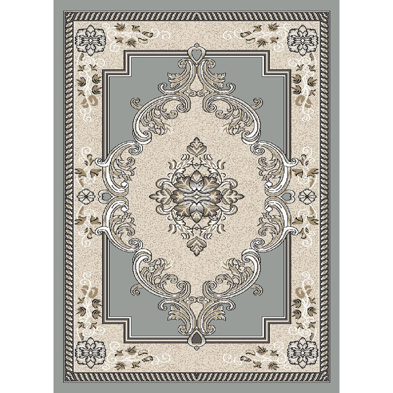 Ramsel 3D Traditional Oriental Floral Sand Power Loomed GrayTaupe  Area Rug, Rectangle 2'6'' x 4'