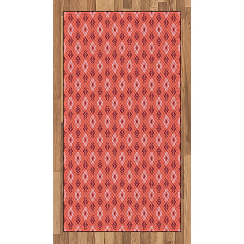 Coral High Density Long Fiber Poly Threads Decorative Area Rug Carpet, Rectangle 2'7" x 5'
