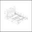 Lit, grand lit, tapissier, aspect lin beige, pieds en bois noir, transitionnel