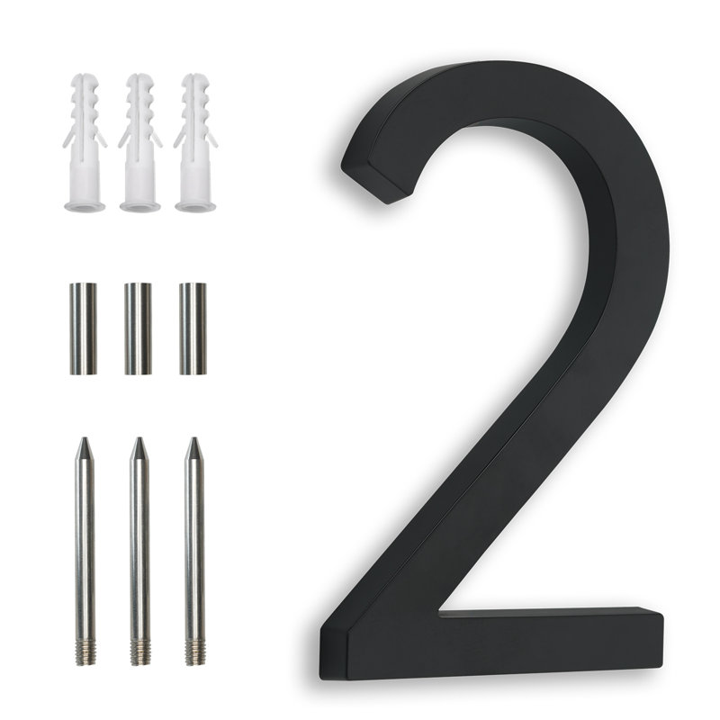 Plafonnier encastré ou numéro de maison en métal H 7 po, finition propre, 2