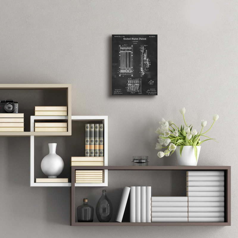«Cue Rack Blueprint Vernis Chalkboard», art mural en verre acrylique, H 16 po x l 12 po x P 0,13 po