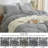 LIFETOWN Striped Duvet Cover Set,3 Pcs Breathable Durable 100% Washed Cotton Comforter Cover for All Seasons, Chic Linen Like Textured Bedding Set.-114652713-114652709