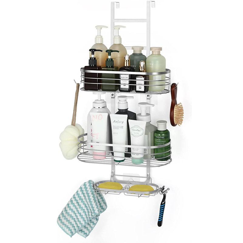 Serviteur de douche en acier inoxydable Litch Suction, Argent