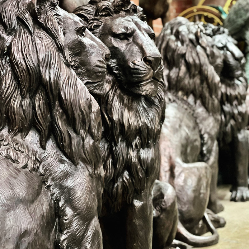 Lion Bronze Garden Statue