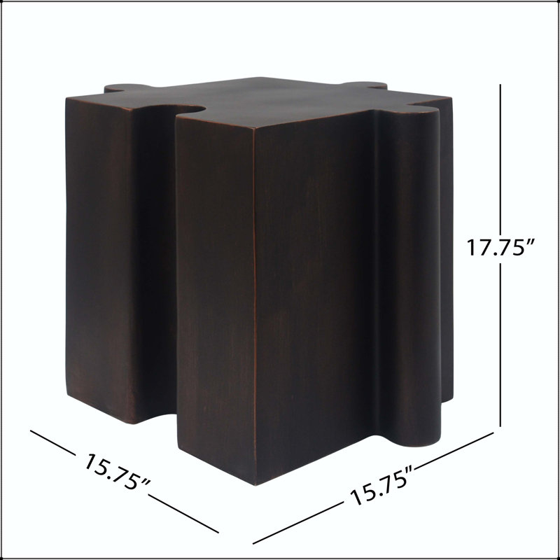 Table d'appoint casse-tête modulaire casse-tête MGO, 17.75" H x 15.75" W x 15.75" D, Copper
