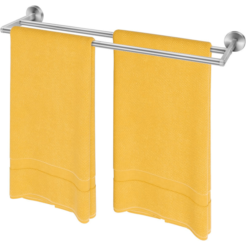 Porte-serviettes double en acier inoxydable de 24 po, convenant à la salle de bain et à la cuisine, conception murale
