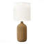 Lampe de table - 23 po de hauteur, matériau en rotin brun-211033195