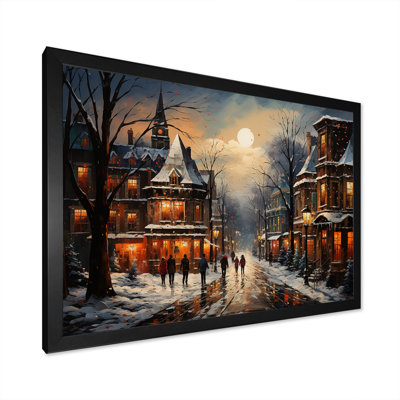 Winter Village In Europe II - Winter Landscape, art mural