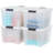 40 QT Plastic Storage Box With Lid And Latches - 4 Pack - BPA-Free, Discreet Organizing Solution, Durable Nestable Stackable Containers, Secure Pull Handle-922851476