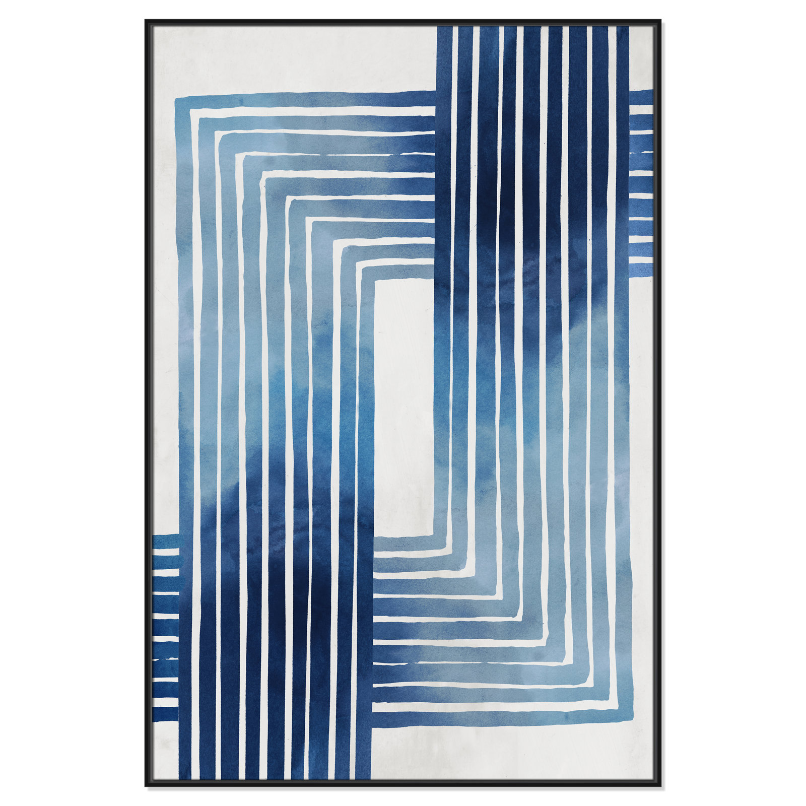 Lanny "In Unison" Painting by Eva Watts, 61.5" H x 41.5" W x 2" D, Black Framed Canvas