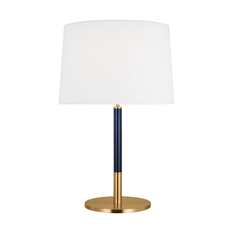 Lampe de table Malena Emilia, Laiton bruni marine