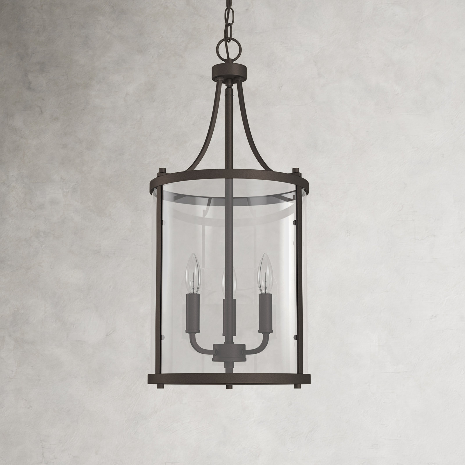 Cleveland 3-Light Chandelier, English Bronze
