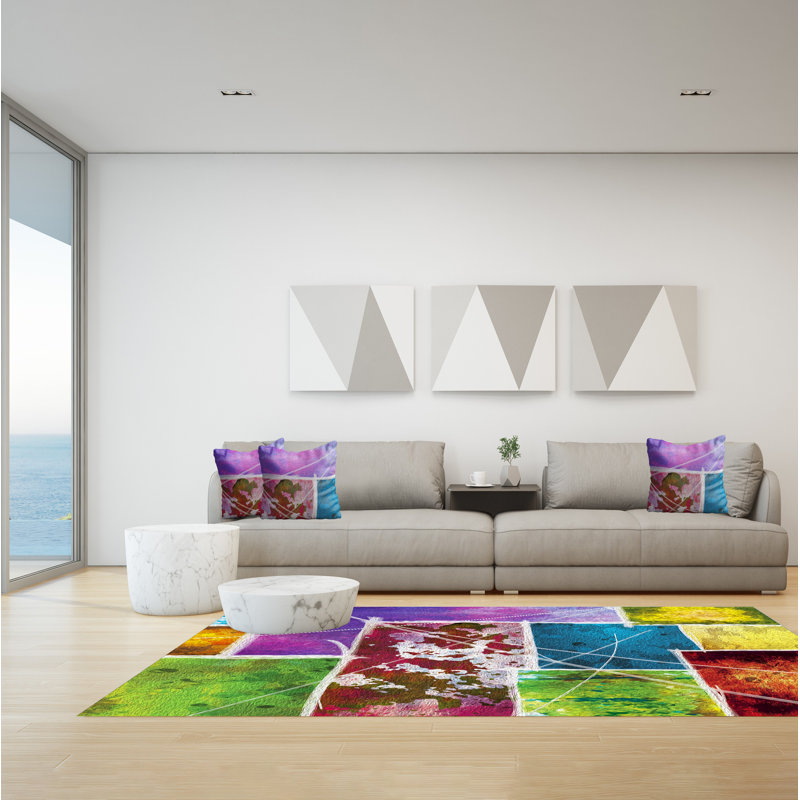 Fyza Geometric Area Rug, Rectangle 140 x 200cm