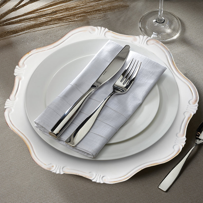 Plat de service 13 po, Blanc
