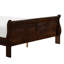Grand lit en placage de cerisier brun traditionnel pour lit élégant, style opulence-295446448-295446449