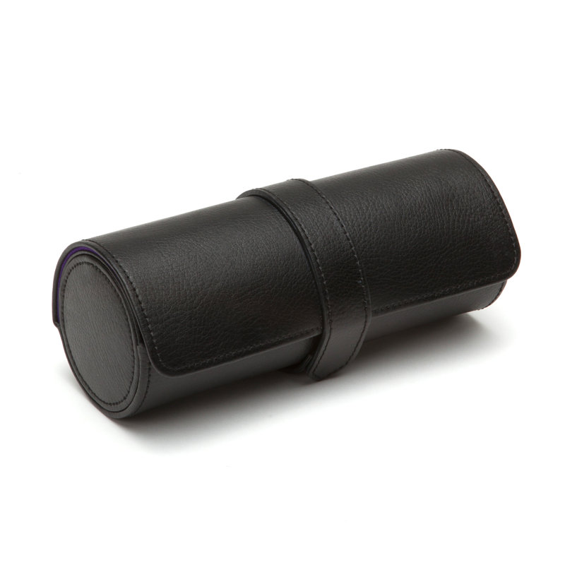 Boîte à montre roll Persinger, Noir / Mauve