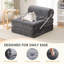 1 Seater Chenille Sofa Bed