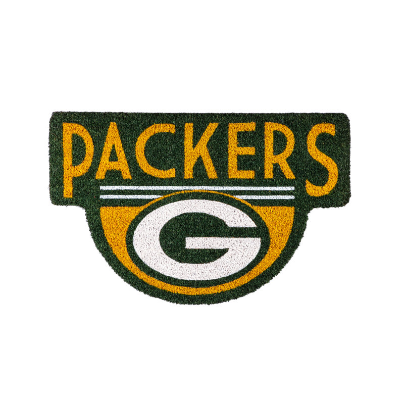 NFL Shaped Coir Outdoor Welcome Mat,  Packers