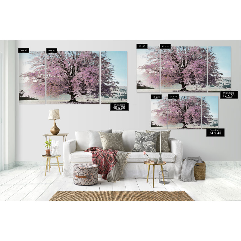 Une image multi-pièces de première qualité de printemps sur toile, H 24 po x l 36 po x P 1,5 po