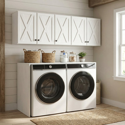 59" Farmhouse Wall Cabinet For Kitchen, Laundry Room