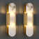 20" Dimmable Wall Mounted Sconce with Alabaster Shade (Set of 2)
