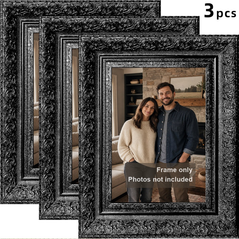 Cadre photo noir 3 pièces 5 "x 7" avec tablettes