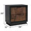 Table de chevet 2 tiroirs de style traditionnel en bois de noyer