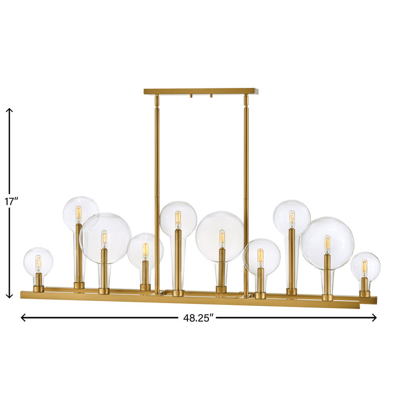 Alchemy Ten Light Linear, Lacquered Brass