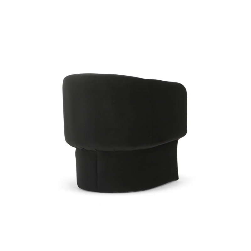 Jessie Accent Chair, Black  Velvet