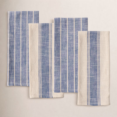 4 Piece Monaco Slubbed Tea Towel Set