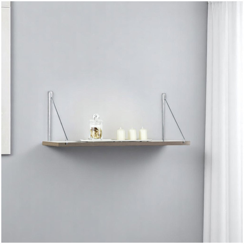 Tablette simple murale flottante Palmer, Blanc