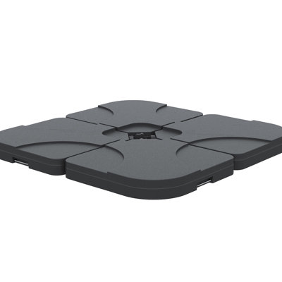 4 Cantilever Umbrella Base, 158 Lb Capacity, Black, Outdoor Weight, , Weather , Protected, Convenient Spout, Transportable Handle Base Stand, Support,