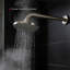 Bras de douche 16 pouces avec bras d'extension de douche à 90 degrés en acier inoxydable avec bride, finition nickel-125094948