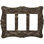 Carpe Diem 5005-3 Acanthus Antique Brass triple rocker/GFI switchplate in Antique Brass
