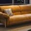 Canapé droit en chenille noyer Mid-Century