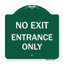 Enseigne Signmission Designer Series - entrée sans sortie seulement | Enseigne architecturale en aluminium de gros calibre vert et blanc 18 po x 18 po | Protégez votre entreprise et votre commune | Fabriqué aux États-Unis