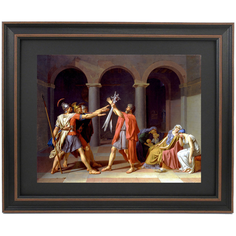 Le serment d'Horatii par Jacques-Louis David, H 24 po x l 20 po
