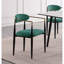 Ensemble de chaises rembourrées en tissu vert 2 pièces Modern Contemporary-183373959