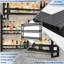 Wall Mounted Wine Bottle & Glass Rack Black