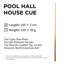 Ensemble de 6 queues de billard 57 po Empire