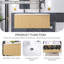 Ensemble de meuble-lavabo mural 48 po avec lavabo en résine blanche 48 po
