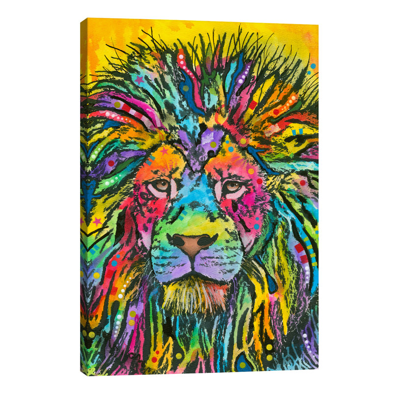 Lion Good by Dean Russo - Print on Canvas, 20.32 cm H x 30.48 cm W, No Frame
