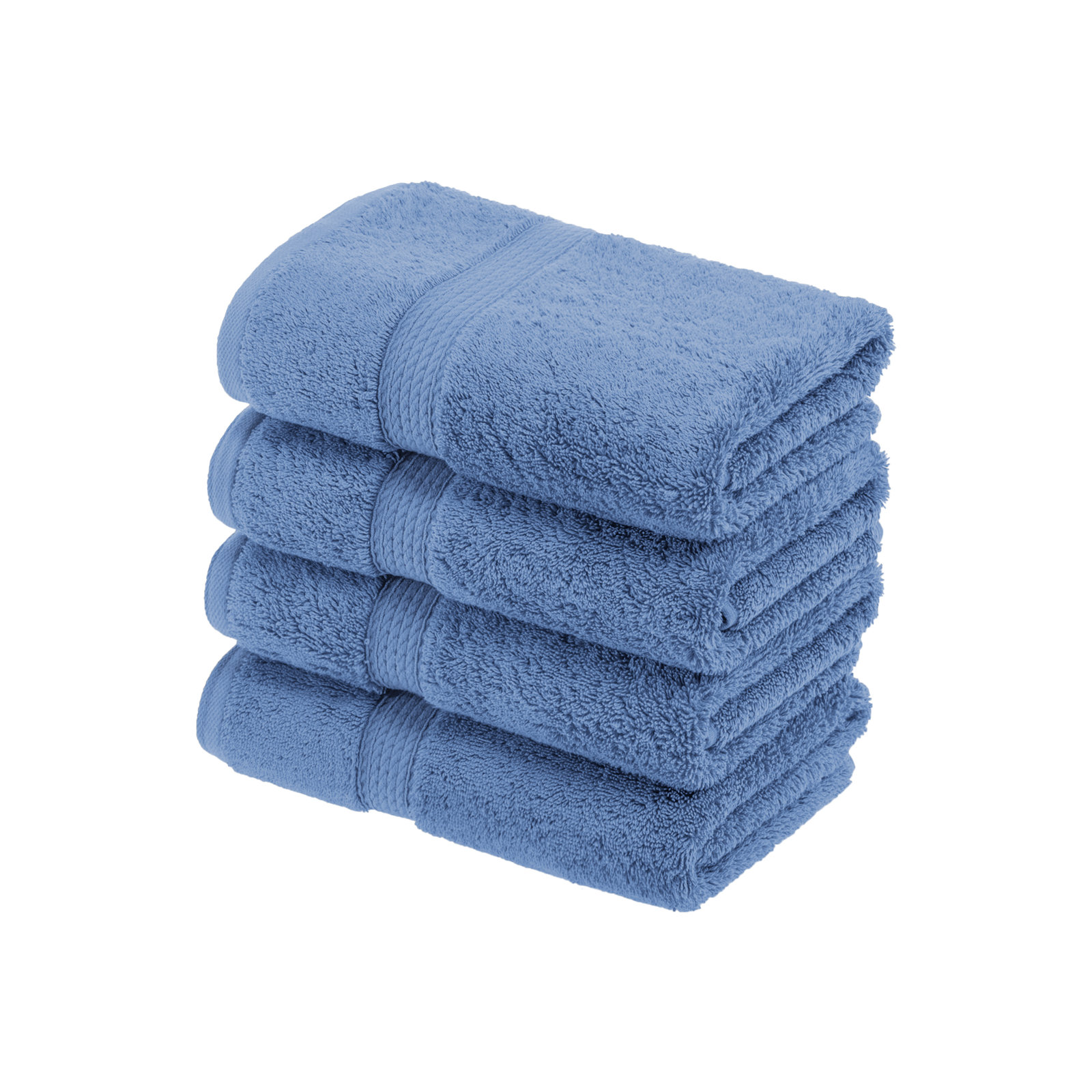 Egyptian Cotton Hand Towels, Denim Blue