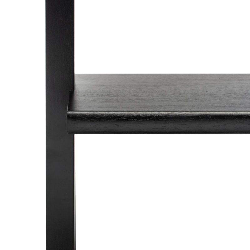 Bureau en bois massif Alanood, Noir, noir, noir, noir